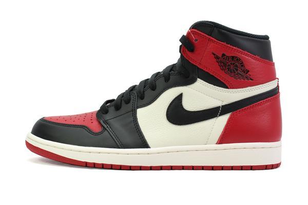 NIKE - AIR JORDAN  RETRO 1 HIGH ‘BRED TOE’ RED